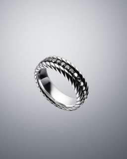 Black Diamond Band Ring, 7.8mm