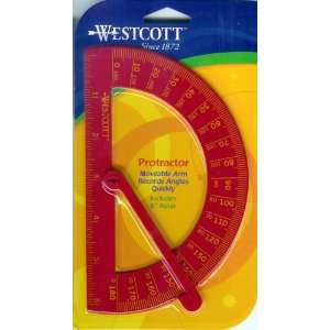   ACME UNITED CORPORATION PLASTIC PROTRACTOR WITH ARM 