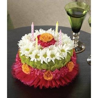Flowers by 1800Flowers   Birthday Flower Cake Bright  