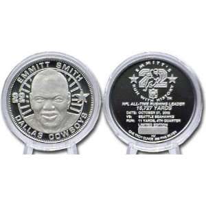  Emmitt Smith All Time Rushing Record Silver Coin Sports 