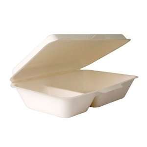 Eco Products EP B002 9 x 6 Sugarcane 2 Compartment Clamshell  