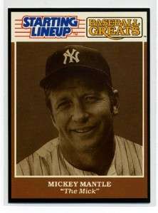 MICKEY MANTLE 1989 Starting Lineup SLU Card  