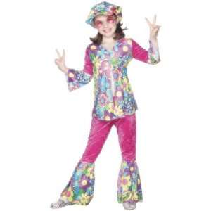 Smiffys Flower Power Costume, With Top, Trousers  Kitchen 