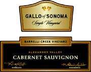 Gallo of Sonoma Barrelli Creek Cabernet Sauvignon 2000 