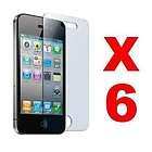 Packs 6x Transparent Clear Premium Screen Protector w/Cleaning Cloth 