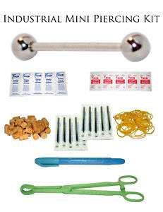 Industrial Mini Piercing Kit; 14g 1 1/2in. Barbell  