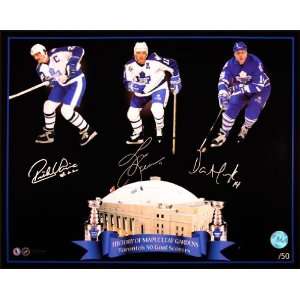  Maple Leafs 50 Goal Scorers Triple SIGNED 16x20 #/50 