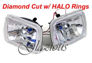 H6054 7 x 5 SQUARE HALO SEALED BEAM HEADLIGHTS HEAD LAMP CONVERSION 