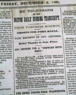   TN Tennessee & Independence MO Missouri Civil War 1861 Old Newspaper