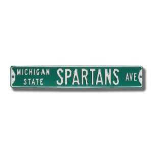   MICHIGAN STATE SPARTANS AVE AUTHENTIC METAL STREET SIGN (6 X 36