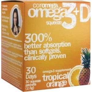  Coromega Omega3 Squeeze with Vitamin D3, Tropical Orange 