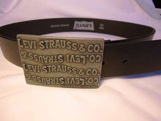 NWT Levis Large Buckle leather belt  Square Buckle All Sizes @ 30% 