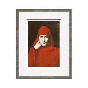  A Woman In A Red Cloak Framed Giclee Print
