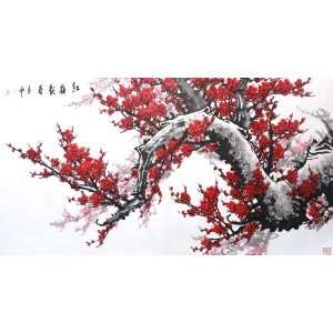  Contemporary / Modern, Original, Plum Blossom, Chinese Watercolor 