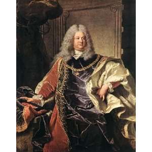   painting name Portait of Count Sinzendorf, by Rigaud Hyacinthe