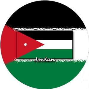  58mm Round Badge Style Keyring Jordan Flag