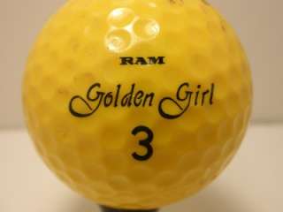 Vintage YELLOW GOLDEN GIRL RAM GOLF BALL   LADIES  