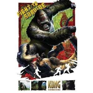    King Kong Movie Poster 22X34 Fight To Survive 8594