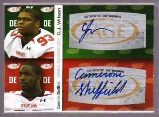 WILSON CAMERON SHEFFIELD 2010 AUTO AUTOGRAPH CHIEFS PACKERS TROY 