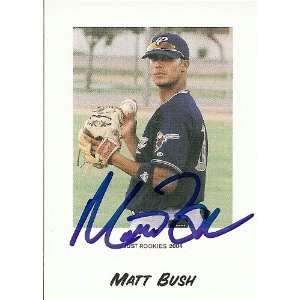 Matt Bush Signed 2004 Just Minors Card San Diego Padres