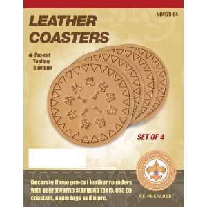  Leather Kit Coasters 4/Pkg Arts, Crafts & Sewing