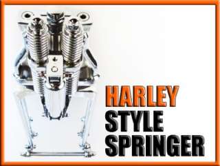 Harley Stock Chrome Hardbody Springer Front End Shock Dampener FLST XL 