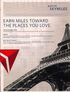 DELTA AIRLINES PARIS EIFFEL TOWER SKYMILES AD  