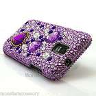   Purple Heart Bling Hard Case For Samsung Galaxy S2 Skyrocket i727 AT&T