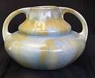 Vintage Belgium Drip Glaze Double Handled Pottery Vase
