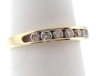 Genuine Diamonds Solid 14k Yellow Gold Band Ring  