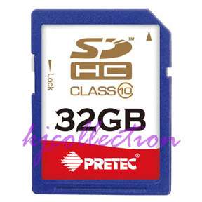 Pretec 32GB 32G SDHC SD Flash Memory Card Class 10  