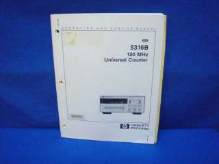 HP 5316B Universal Counter Operating & SERVICE Manual  