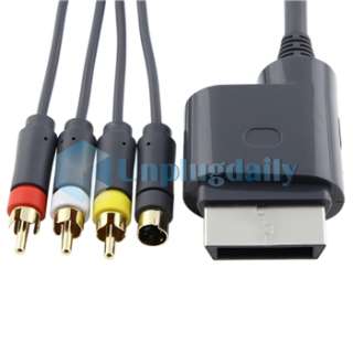 NEW S Video Composite AV Cable Cord for Xbox360 TV Game  