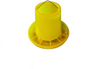 6kg 13.2lb chicken, turkey, poultry feeder Yellow plastic with anti 