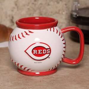 Cincinnati Reds Sculpted Ceramic Baseball Mug 16oz
