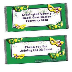  Mardi Gras Madness Personalized Candy Bar Wrappers   Qty 