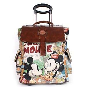 Disney Mickey and Minnie Mouse Travel Handbag Luggage Bag Trolley 