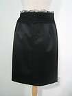 Stella McCartney Black Wool & Lace Insert Pencil Skirt Size 40  
