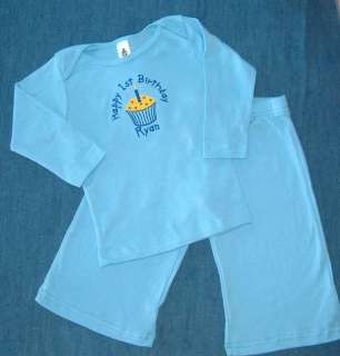 Personalized Boys 1st Birthday Cupcake Shirt OUTFIT  
