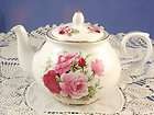 SummerTime Rose Tea Pot, Made In England, Bone China
