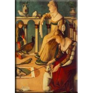  Two Venetian Ladies 11x16 Streched Canvas Art by Carpaccio 