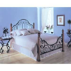  Metal/Acorn Finish Fashion Bed with Frame Fashion Wood & Metal Beds 