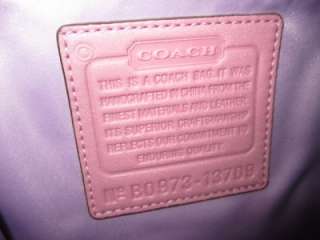 NWT Auth Coach Signature Lilac Hobo Handbag Purse Bag  