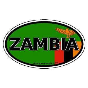  Zambia Africa State Car Bumper Sticker Decal Oval 