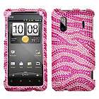 For HTC ADR6285 Hero S Snap On Hard Case Cover Pink Zeb