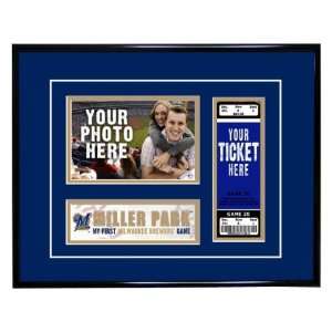 Milwaukee Brewers First Game Ticket Frame  Sports 