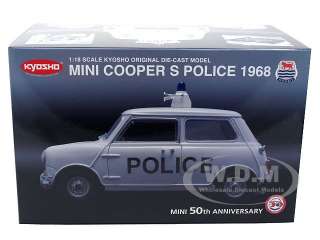 Brand new 118 scale diecast 1968 Mini Cooper S Police Mini 50th 