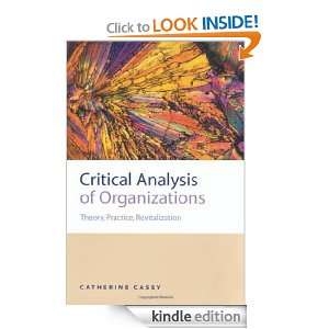 Critical Analysis of Organizations Theory, Practice, Revitalization 