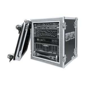   12U Deluxe Shock Mount Amplifier Rack Case Black 