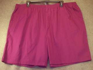 NWT Womens Plus Size 3X Cotton Shorts Plum  